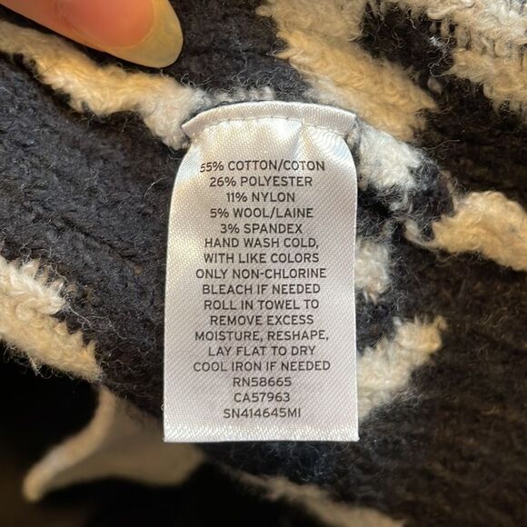 Something Navy Leopard Print Cardigan Sweater M - Picture 6 of 7